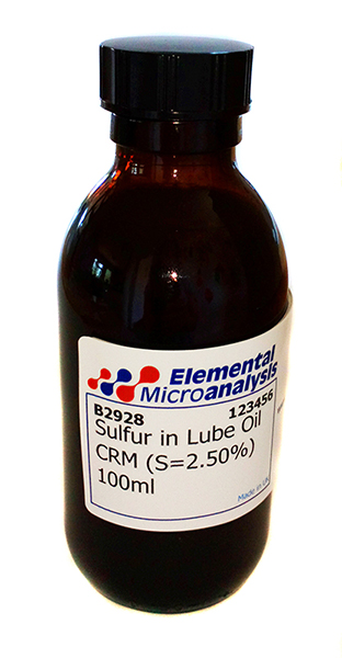 Sulfur in Lube Oil (S=2.5162%) 100ml  See Cert 9381299
